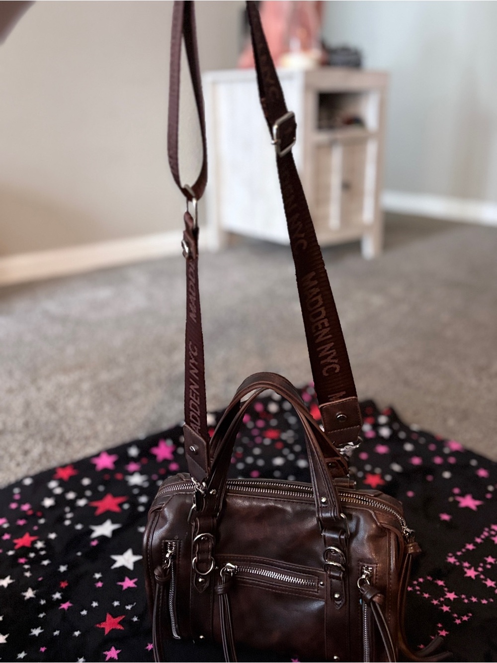 Marc Jacobs Dark Brown Leather Crossbody Satchel